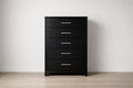 Black 5-Drawer Wood Chest