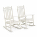 Juego de 2 mecedoras de madera blanca