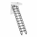 Escalera escamoteable de metal negro de longitud regulable