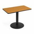 Mesa rectangular de madera MDF con pata central de metal 120x80 cm