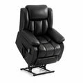 Sillón relax eléctrico de polipiel negro con elevación