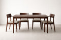 Juego de mesa de comedor de madera con 4 sillas tapizadas