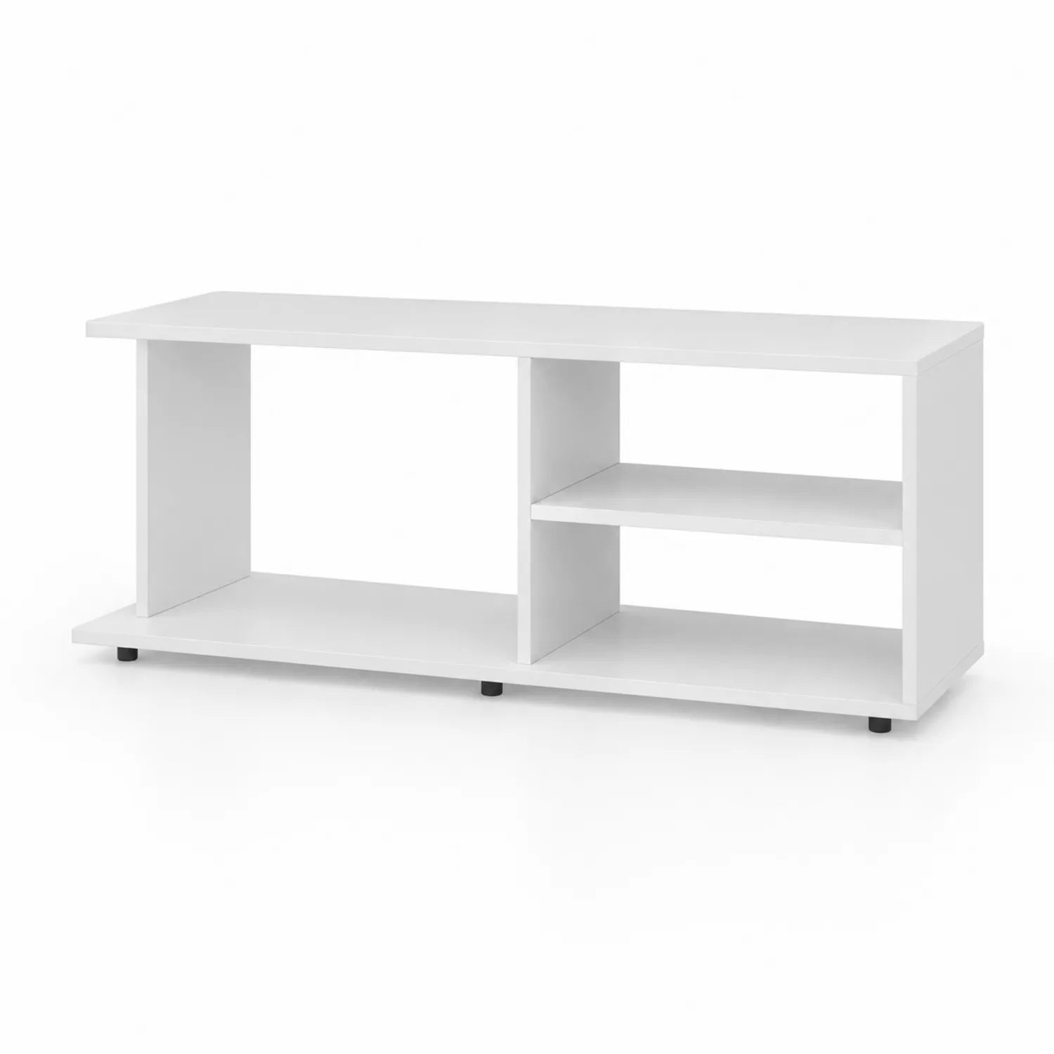 Meuble TV blanc en bois aggloméré 120x40x40 cm