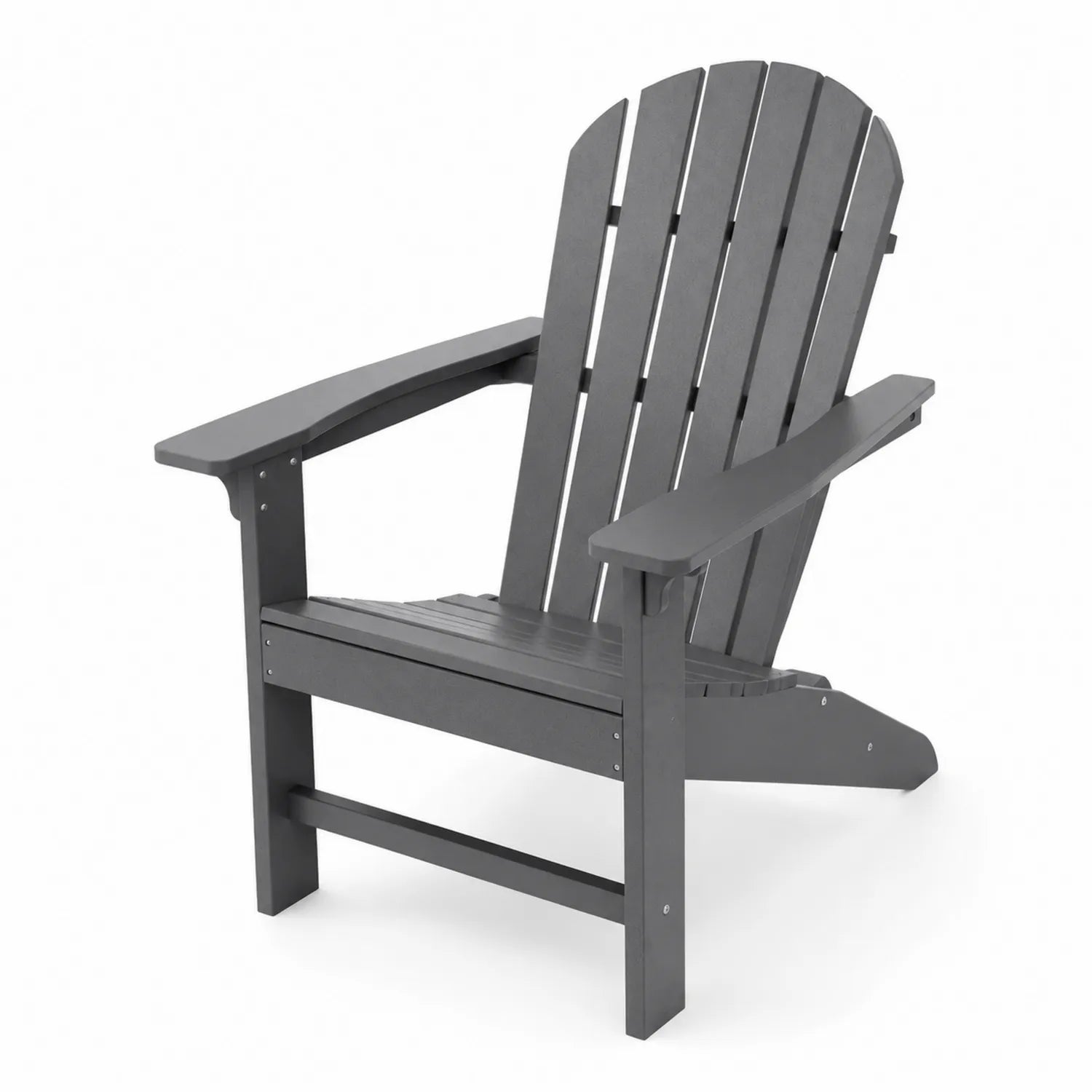 Chaise Adirondack d'extérieur en plastique Gris