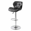Tabouret de bar réglable en cuir synthétique Noir