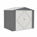 Abri de jardin en métal Gris/Blanc 213x127x185 cm