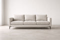 Beige Polyester Three-Seater Sofa
