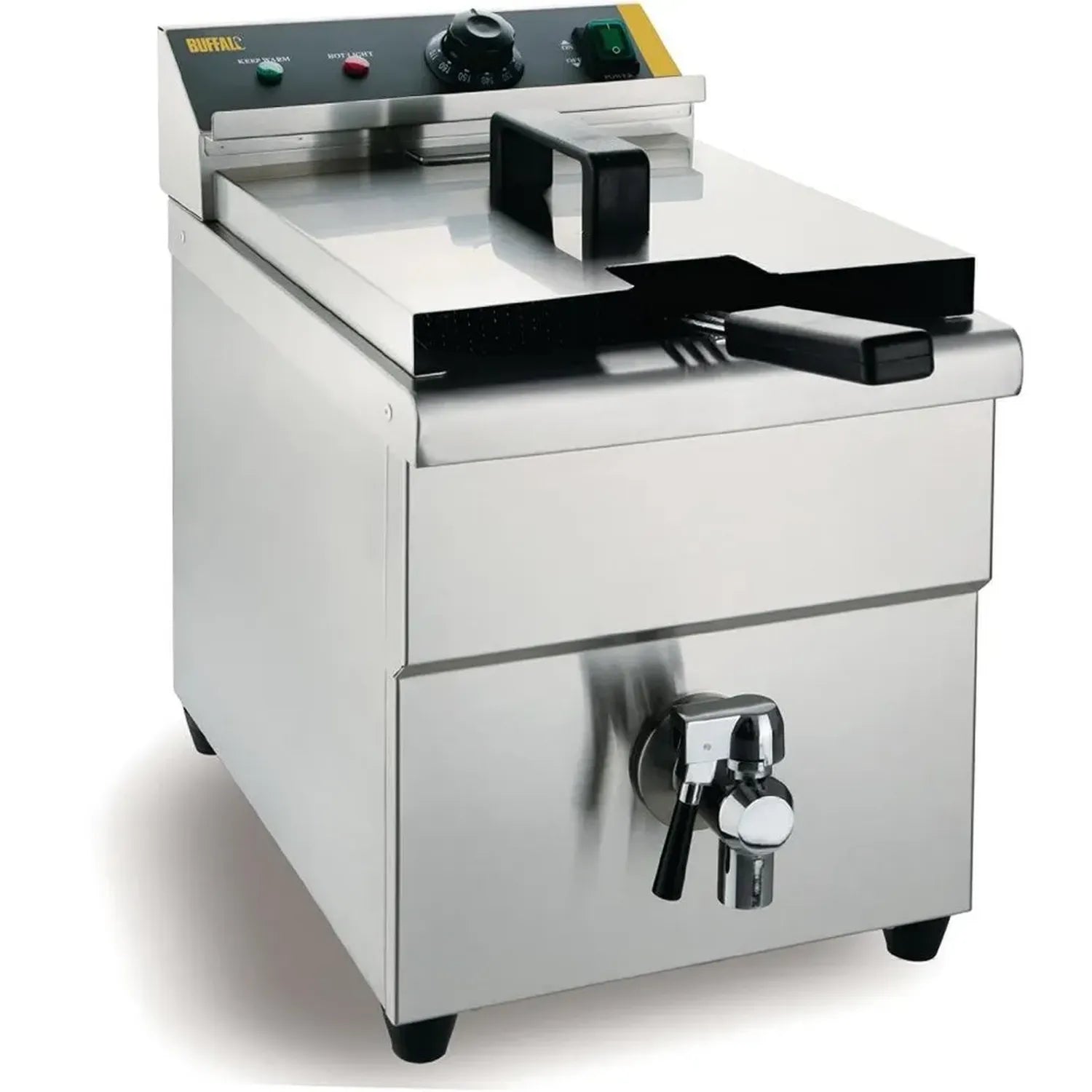 Friteuse à Induction en Inox Buffalo, 7,5 L, 3 kW, Température Réglable