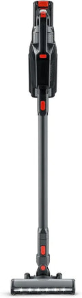 Aspirateur balai SEVERIN multifonction sans fil avec brosse LED, 60 min d'autonomie, Noir/Rouge