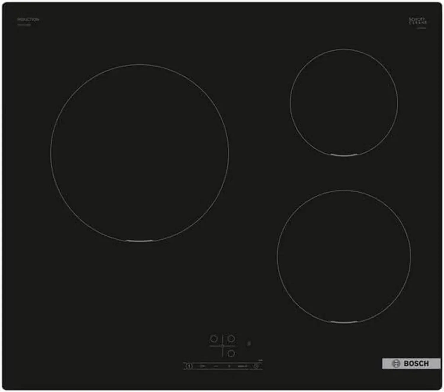 Plaque à Induction Bosch Série 4 PUC611BB5E - 3 Zones - 60 cm - 4600 W - Noir Élégant