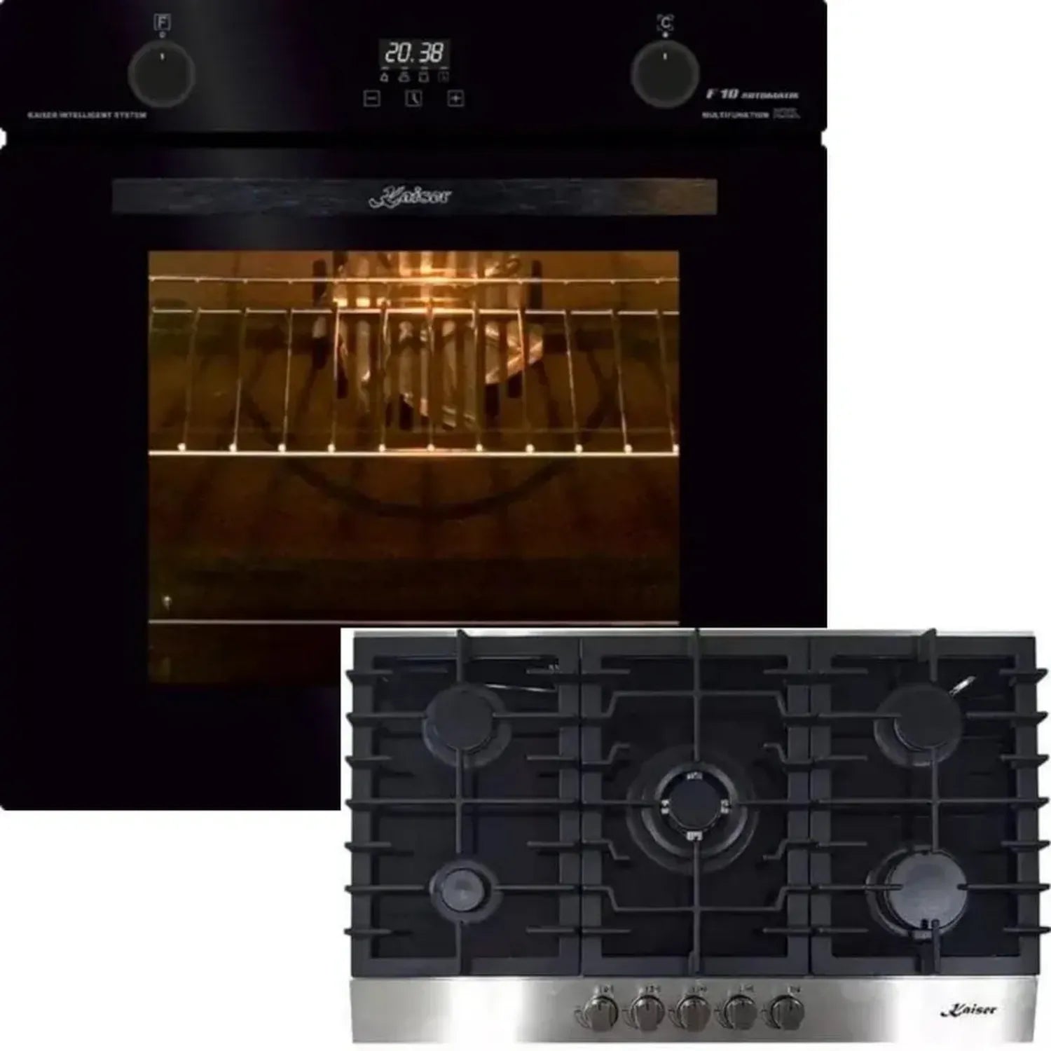 Ensemble de cuisson Kaiser: Four électrique 79 L et Plaque à gaz 3,8 kW