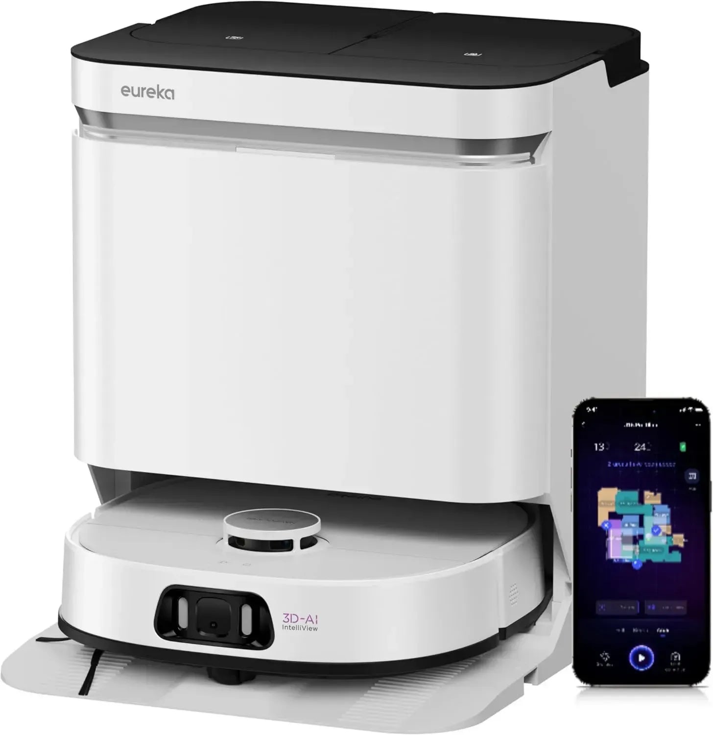 Aspirateur Robot Eureka J15 Pro Ultra avec Brosse Anti-Enchevêtrement et Lavage à l'Eau Chaude