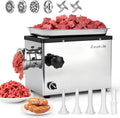 Anatole Hachoir à Viande Électrique 950W Professionnel en Acier Inoxydable, Multifonctions avec Plaques de 6/8/10mm, 2 Lames et Remplisseur de Saucisses 220V