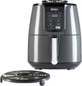NINJA Friteuse à Air 3,8L, Multifonction 4-en-1, Cuisson Sans Huile, Rôtir et Déshydrater, Panier Antiadhésif, Compatible Lave-Vaisselle, 2-4 Portions, Écran Digital, Gris Noir, Modèle AF100EU