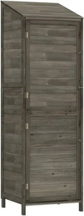 Cabane de Jardin en Bois de Sapin Anthracite 55x52x175 cm - Rangement Extérieur Pratique