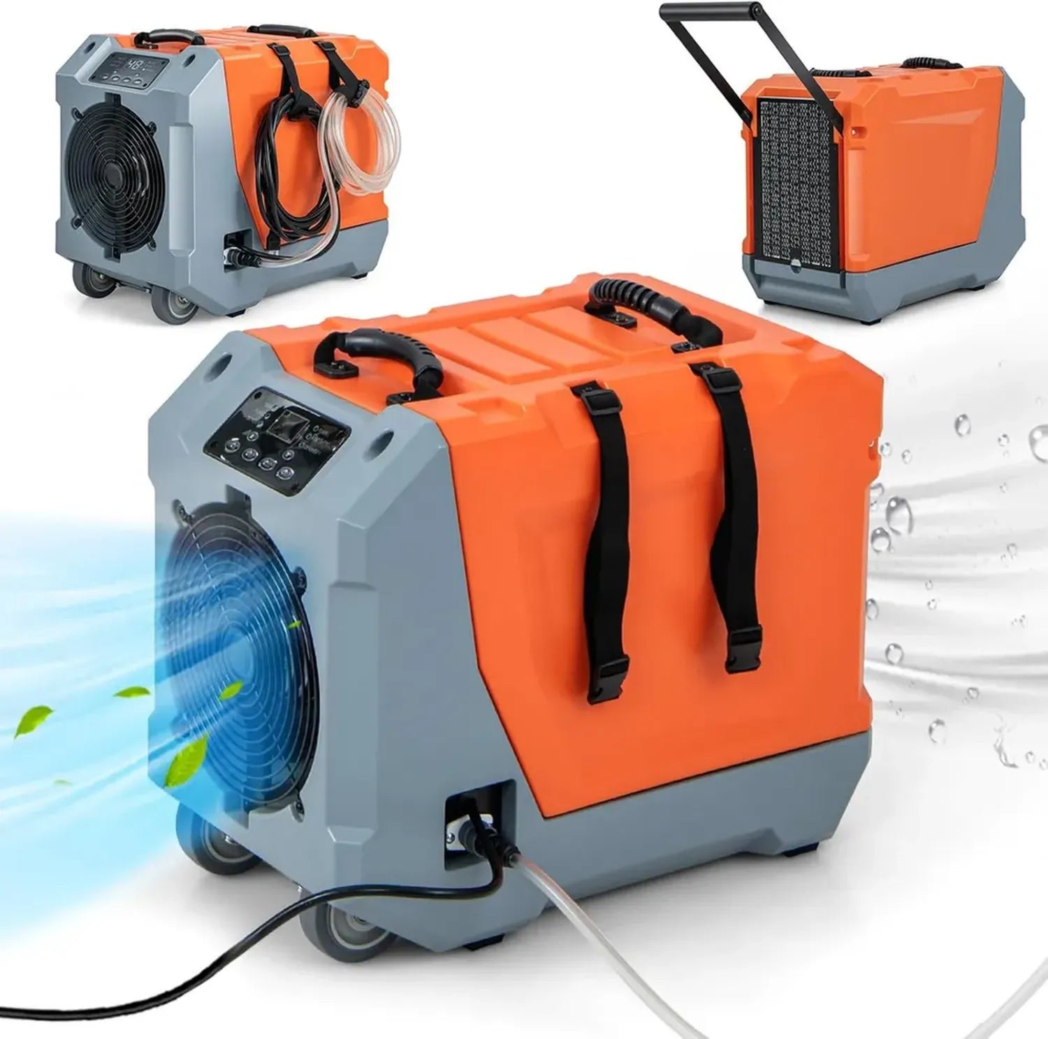 Déshumidificateur Industriel 65L/J avec Pompe et Drainage, 4 Modes, pour Sous-Sol et Entrepôt - RELAX4LIFE