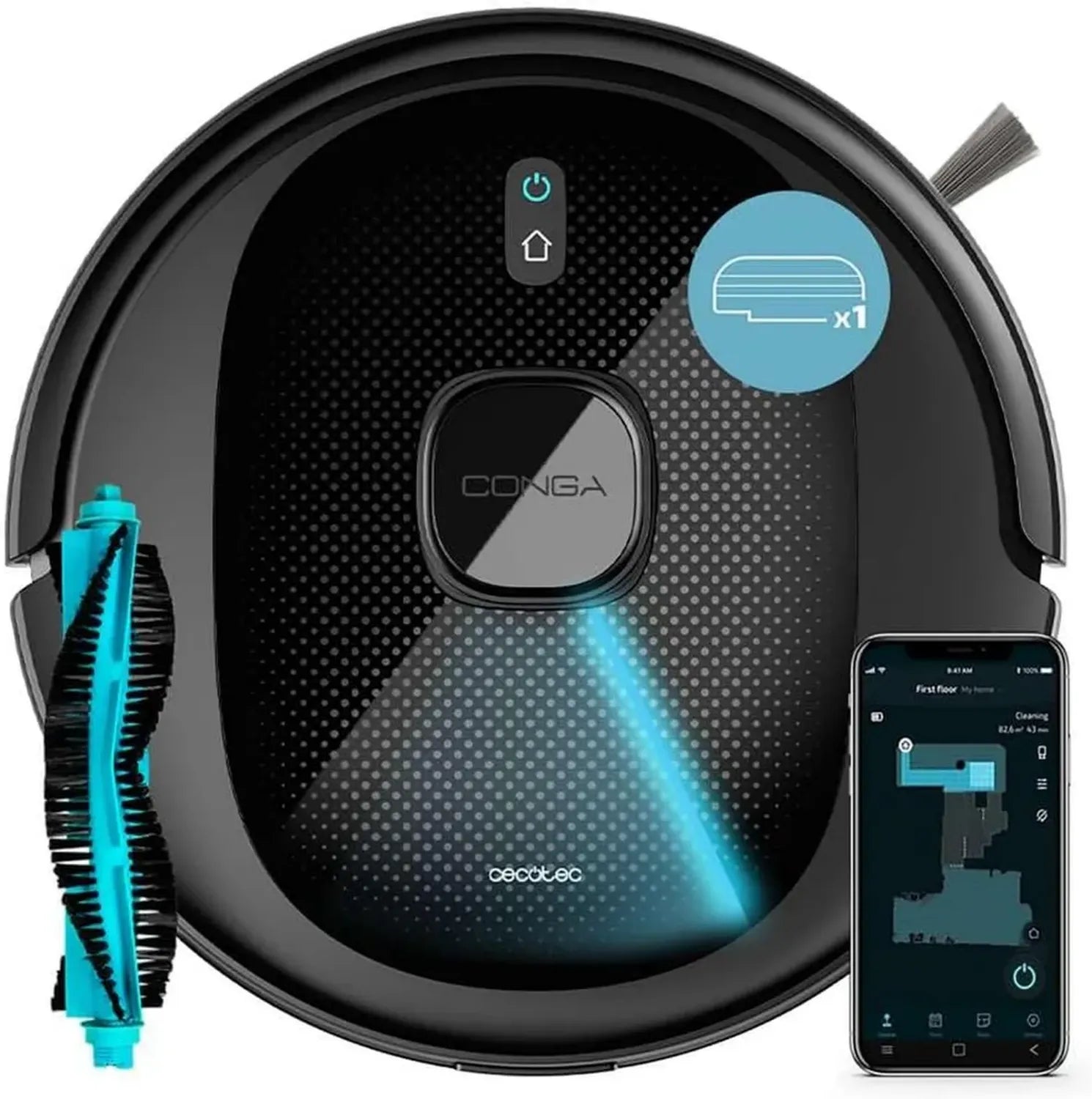 Cecotec Conga 9590: Robot Aspirateur 4-en-1 avec Navigation Laser et Ultra Puissance