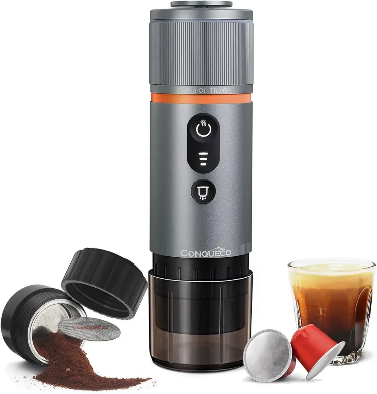 CONQUECO Machine à Espresso Portable 12V pour Voyage et Camping