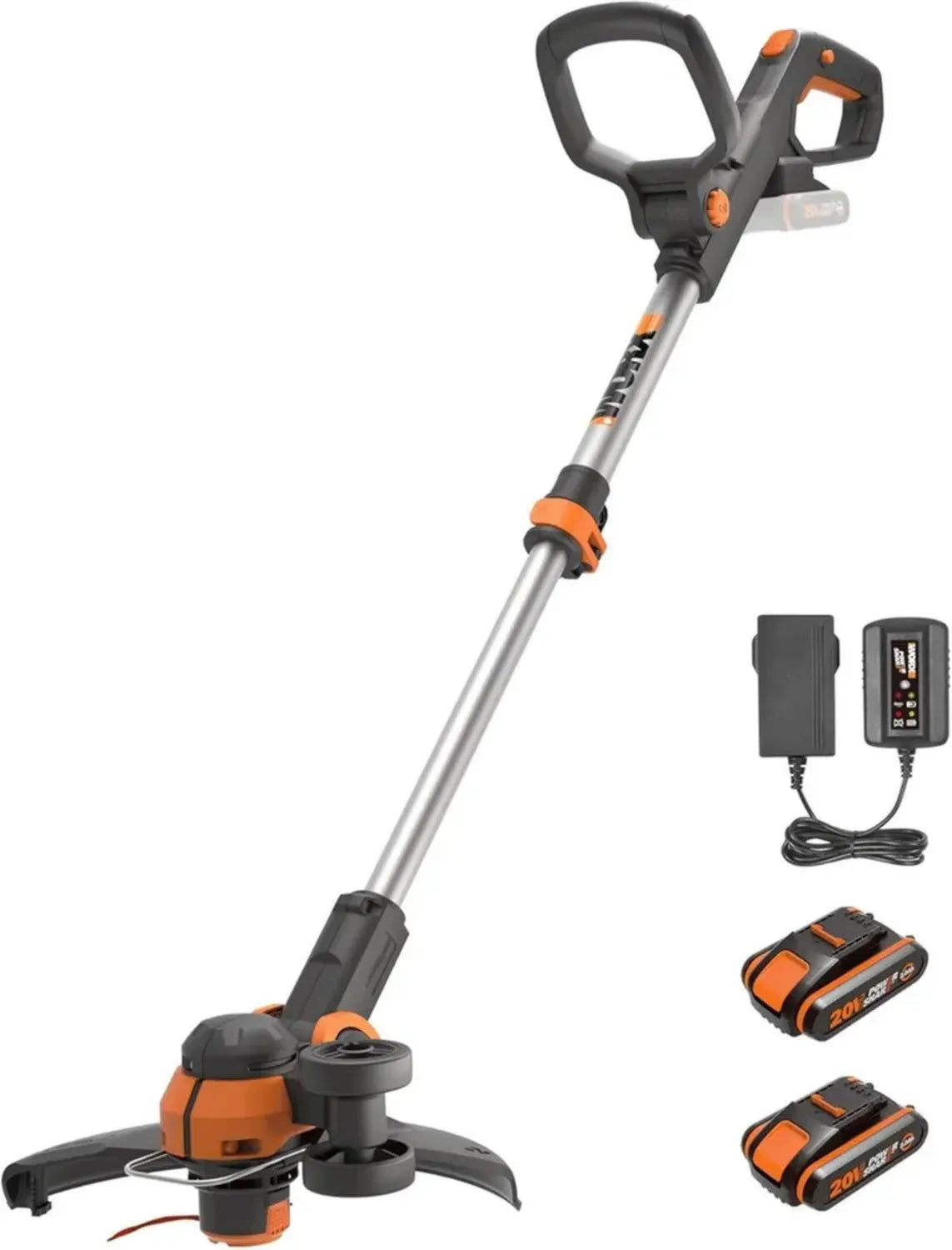 Taille-Haies WORX 20V 2-en-1 avec Batteries et Chargeur, Conversion Facile, 30cm de Coupe