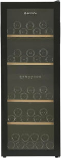Cellier de Vieillissement GEDTECH GWC86 - 86 Bouteilles - Double Zone - Étagères en Bois - Pose Libre - Technologie No Frost - Couleur Noire