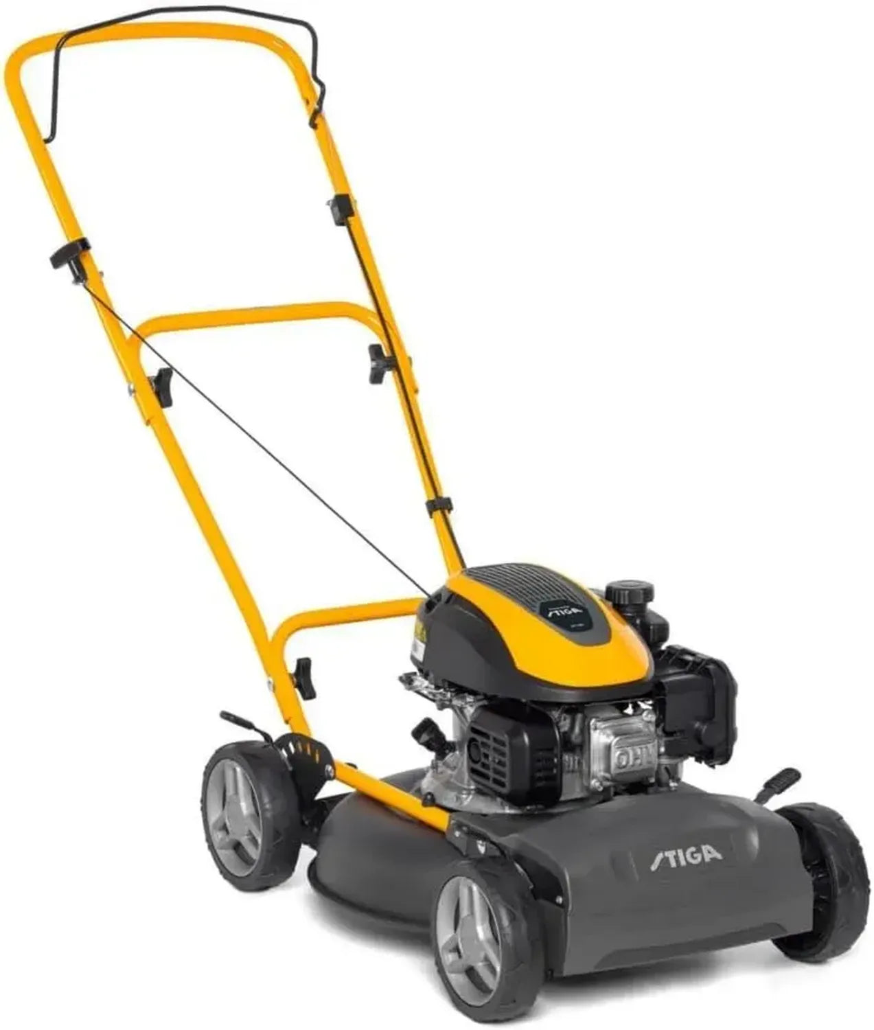 Tondeuse à Gazon Thermique STIGA Multiclip 47, Moteur 123 CC, Largeur 45 cm, Fonction Mulching, Guidon Réglable
