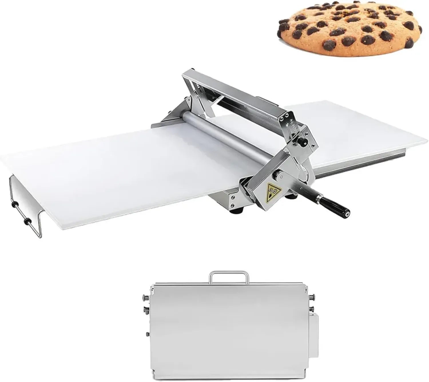 Machine à Pâtes Manuelle Repliable pour Cuisine Professionnelle et Maison, Réversible, pour Pâte Feuilletée et Fondant, Épaisseur Ajustable, Modèle 300