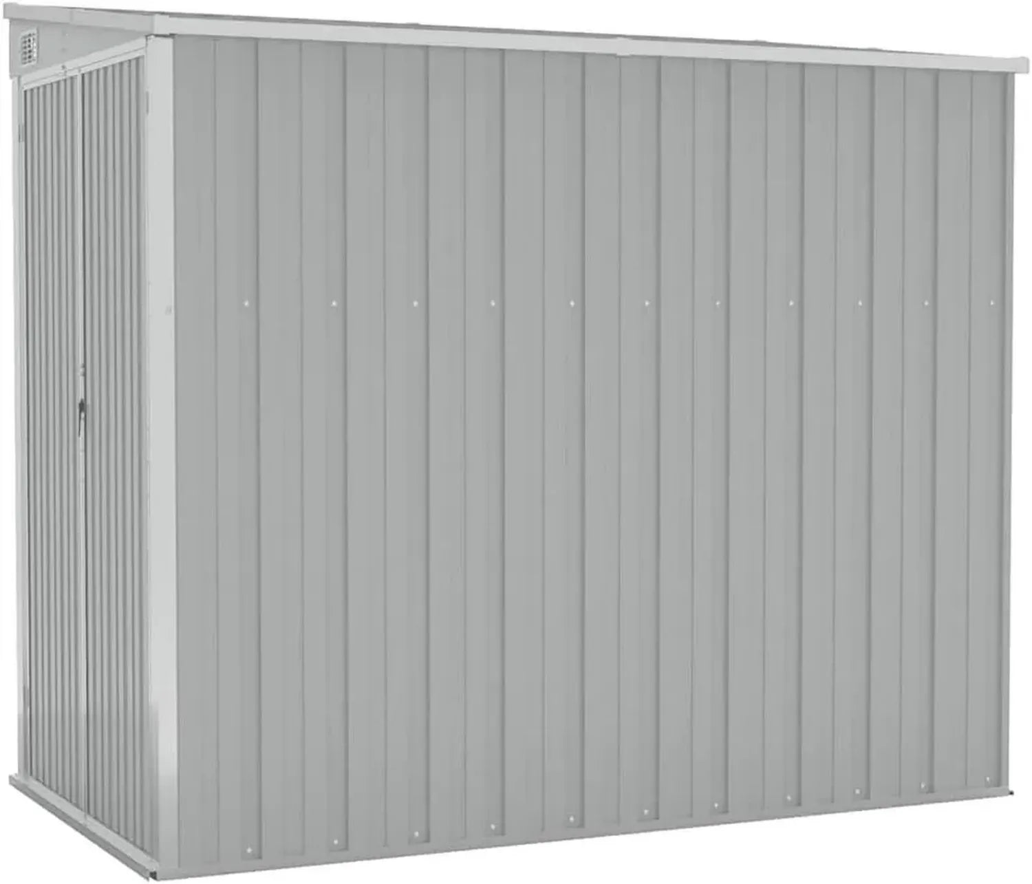 Abri de Jardin en Acier Gris, 118x194x178 cm, Rangement Extérieur VidaXL