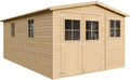 Cabane de Jardin en Bois avec Fenêtres - 15 m² - Abri Extérieur pour Outils et Vélos - TIMBELA M337