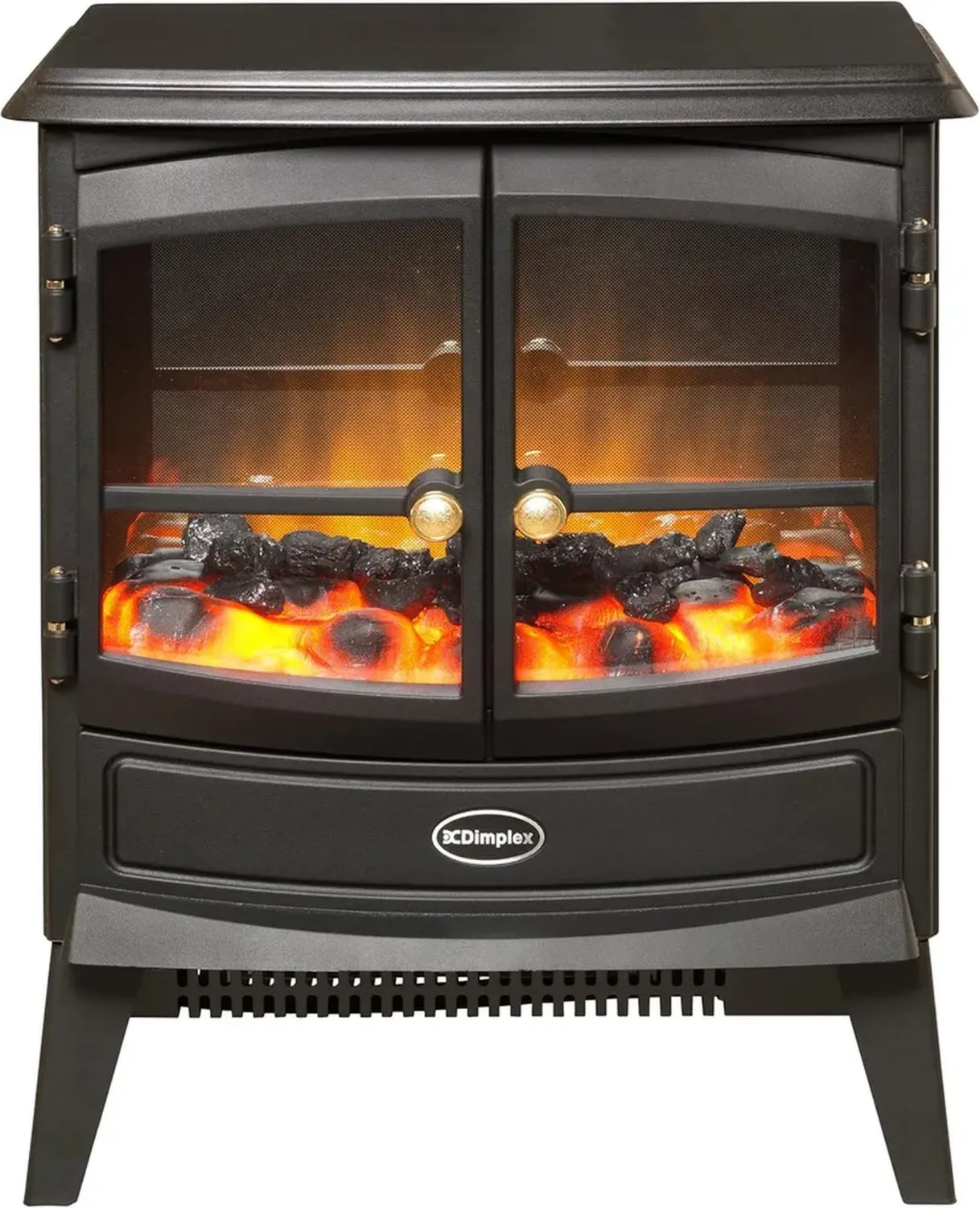 Cheminée Électrique Autoportante Dimplex avec LED Optiflame et Chauffage 2 KW, Thermostat et Télécommande