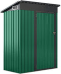 Cabane de Jardin en Métal - 150 x 90,5 x 185 cm avec Porte Coulissante et Fenêtre d'Aération