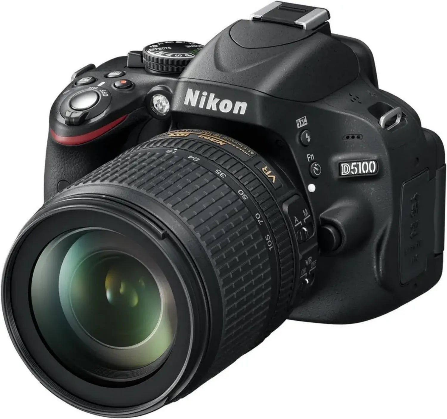 Nikon D5100 Reflex Numérique 16.2 MP avec Objectif AF-S VR 18-105 mm
