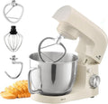 Robot Pâtissier Senya 1500W Multifonctions avec Bol Inox 5L, 10 Vitesses, Couvercle Anti-Éclaboussures et Accessoires Complets