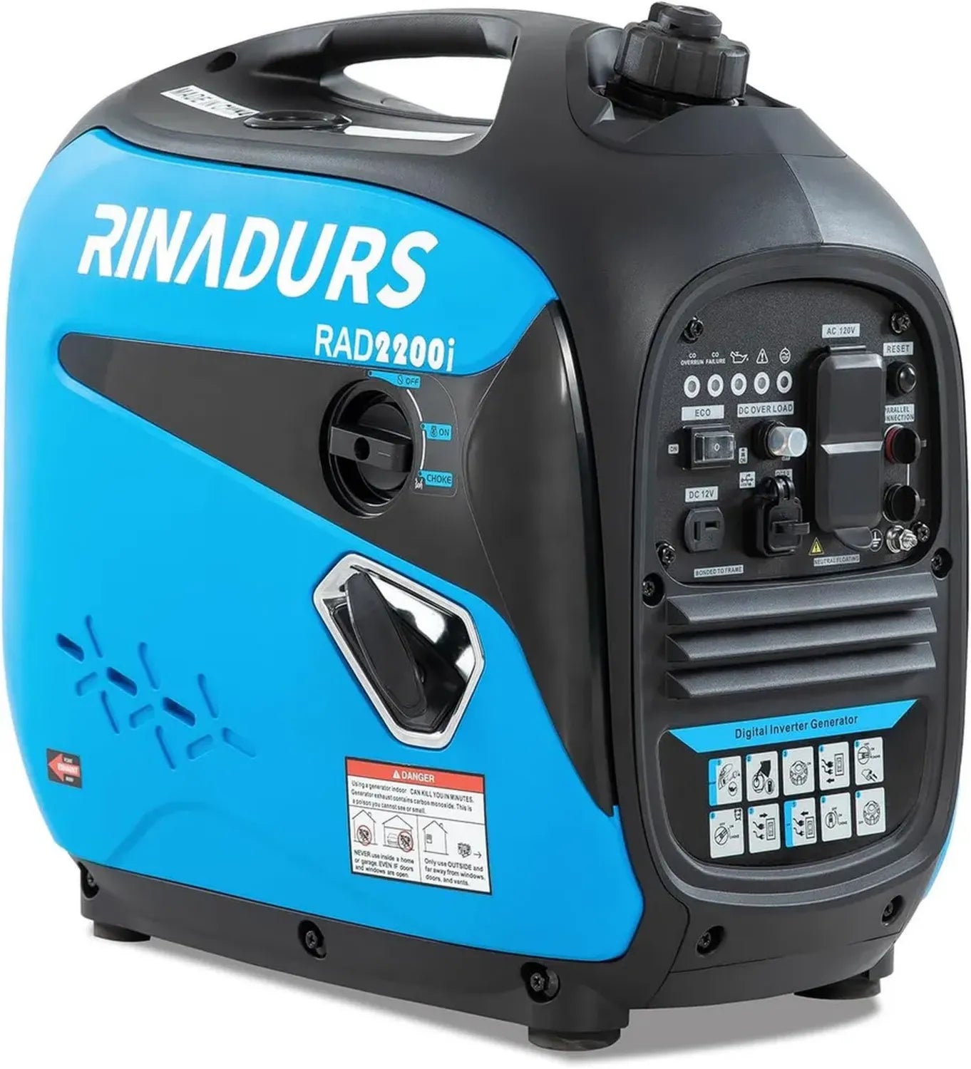 Générateur Inverseur 2200 W Silencieux Portable pour Maison, Camping et Chantier, Conforme EPA