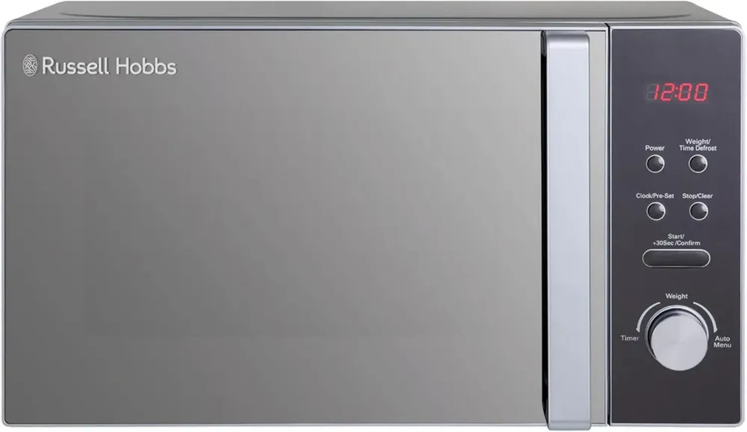 Micro-ondes Compact 20L Russell Hobbs, 800W, Argenté, Pose Libre