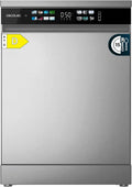 Lave-vaisselle Cecotec Bolero Aguazero 6210 Inox, 60 cm, 15 Couverts, Classe D, Écran XXL, 14 Programmes, Dual Zone, Aquastop, Séchage Plus, Plateau Ajustable, AutoNettoyage