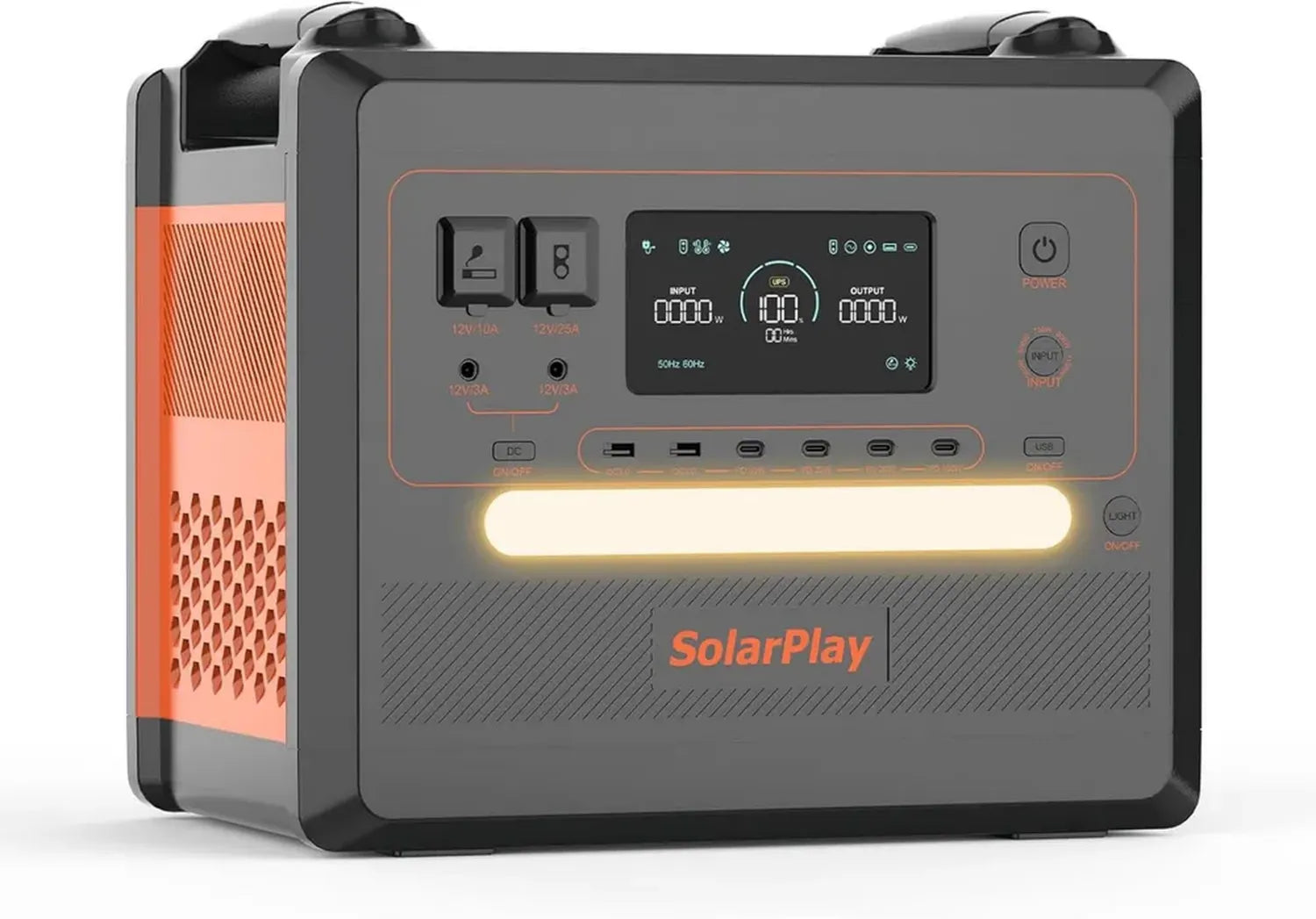Générateur Solaire Portable 2500W, Batterie LiFePO4 2304Wh, 14 Ports pour Camping