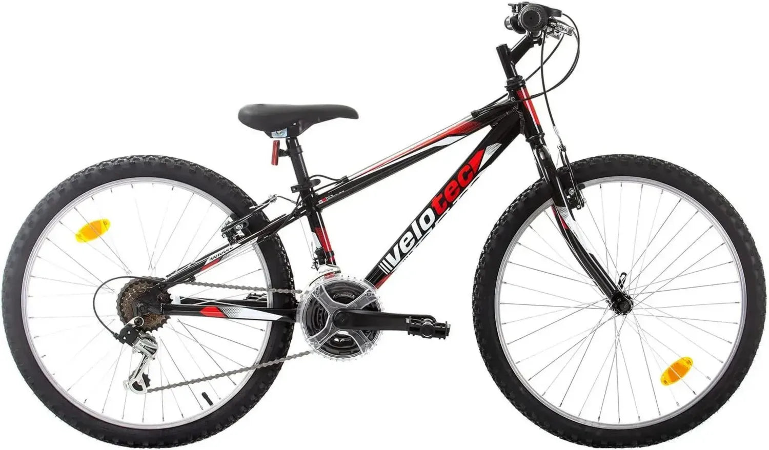 VTT Aluminium 24 Pouces, 18 Vitesses, Freins V-Brake, Mixte Enfant 130-155 cm