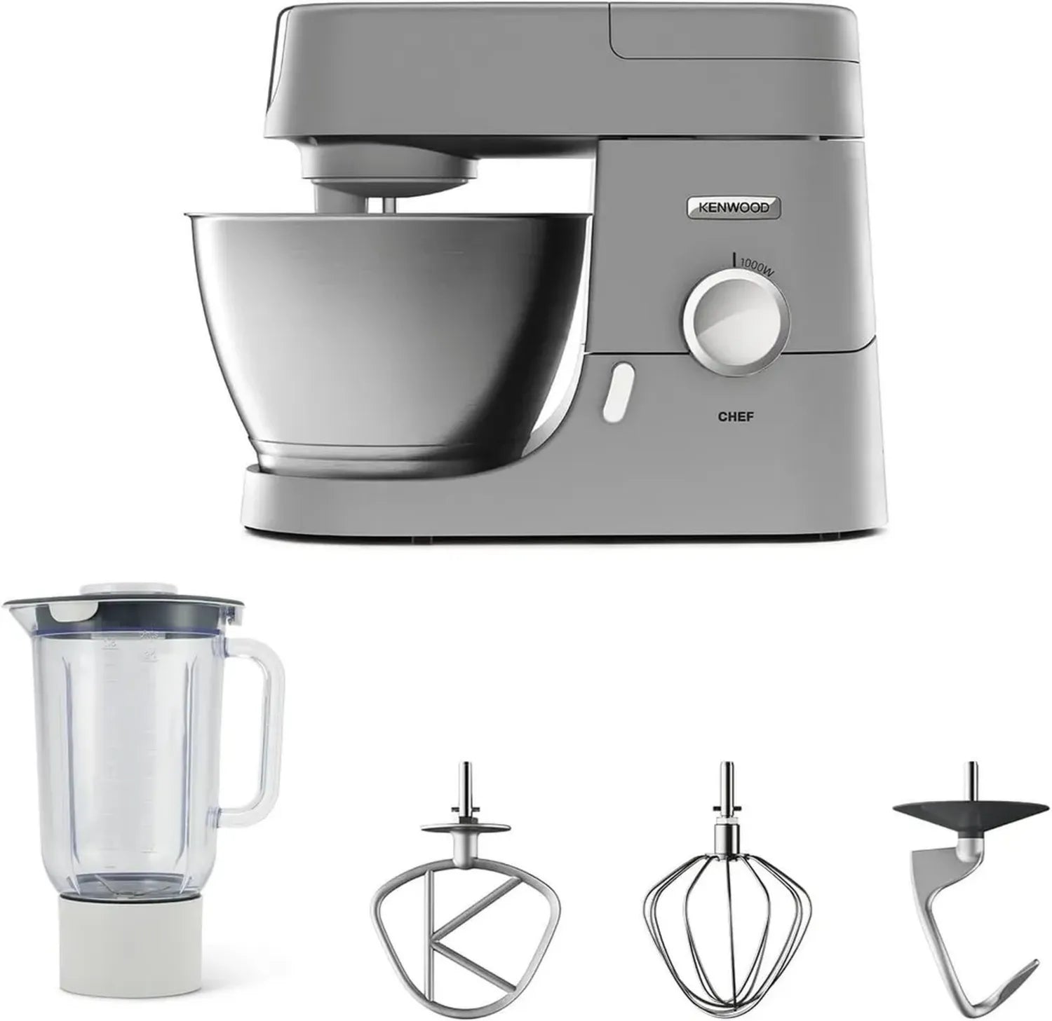 Robot de cuisine multifonction KENWOOD Chef 1000W - Argent