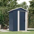 Cabane de Jardin en Acier Galvanisé Anthracite 126x98x177 cm