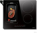 Plaque à Induction Karinear 60CM 4 Zones, 3500W, Flexizone, Tactile, Boost, Pause, Minuterie, Sécurité Enfant, Intégrable
