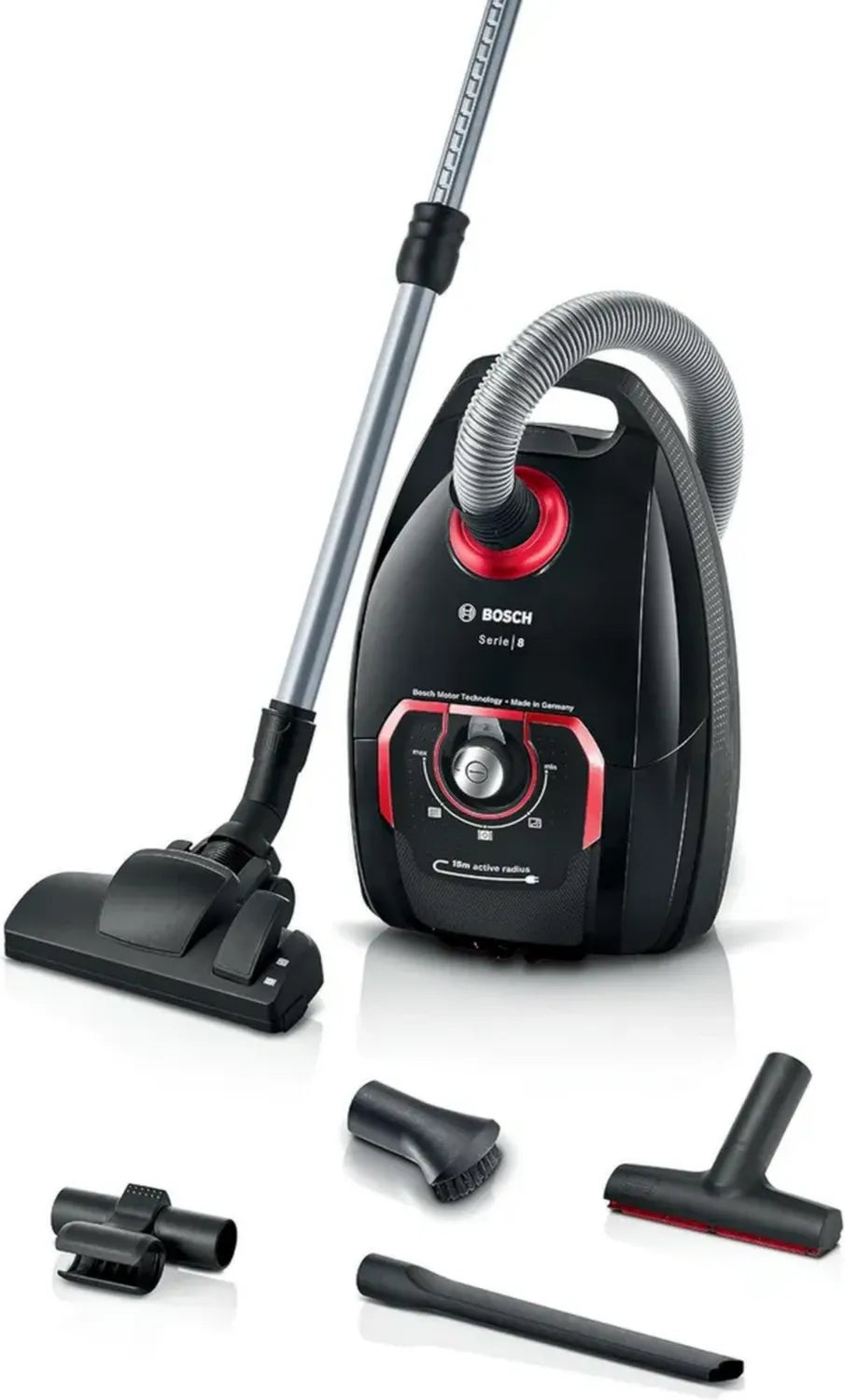 Bosch Aspirateur Série 8 pour Allergiques, Filtration Hygiénique, Garantie Moteur, Accessoires XXL, Câble Étendu, Made in Germany, Silencieux, 650W