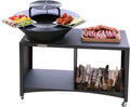 Barbecue Extérieur Brasero avec Plaque Amovible en Acier, Ø 100 cm
