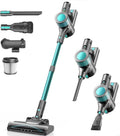 Aspirateur Balai sans Fil 450W, Puissance 45KPa, LED Intelligente, 50 Min d'Autonomie, 3-en-1 avec Brosse Anti-Emmêlement pour Animaux