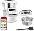 Robot de Cuisine Connecté Moulinex I-Companion XL - 14 Fonctions, Capacité 10 Personnes - Blanc et Gris, Fabriqué en France