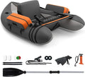 Bateau de Pêche Gonflable Portable avec Accessoires Complets et Transport Facile