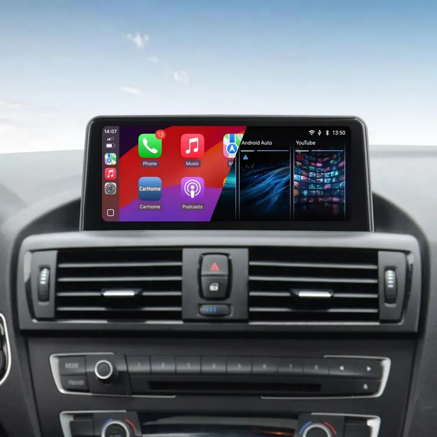 Système Multimédia pour BMW Série 1/2/3/4 F20-F36 (2013-2016) avec CarPlay Sans Fil et Android Auto, Écran Tactile IPS