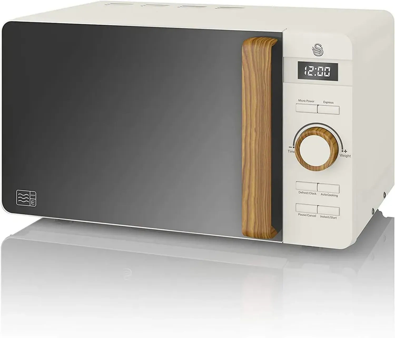 Micro-ondes Numérique 20L 800W Design Nordic avec Décongélation et Minuterie
