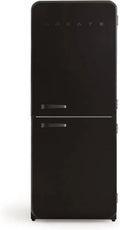 Réfrigérateur Combiné Rétro 401L Noir avec Système No Frost et Congélateur Intégré