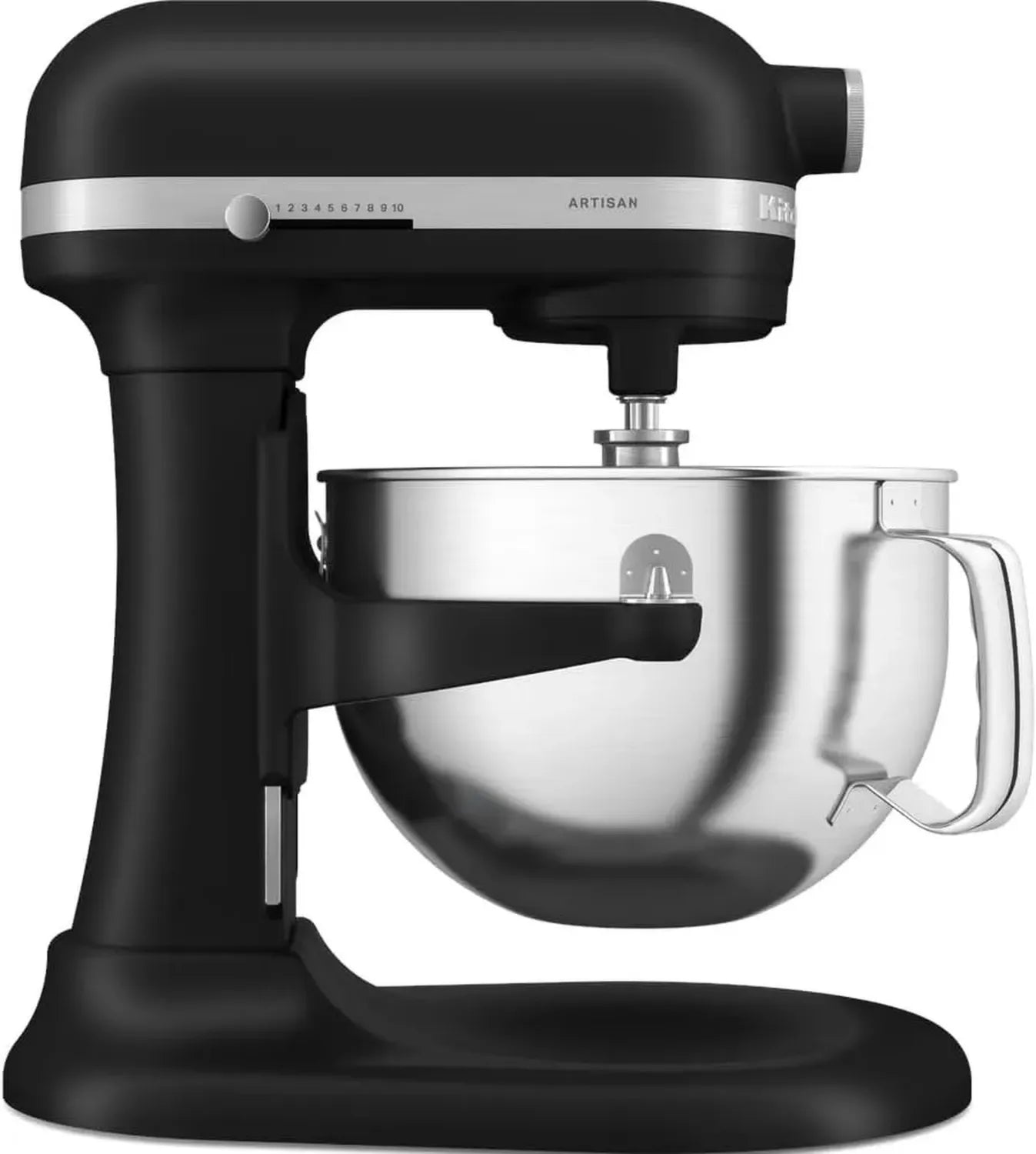 Robot Pâtissier KitchenAid Artisan - Multifonctions avec Bol Relevable en Inox 5,6 L - Inclus 4 Accessoires - Noir Réglisse