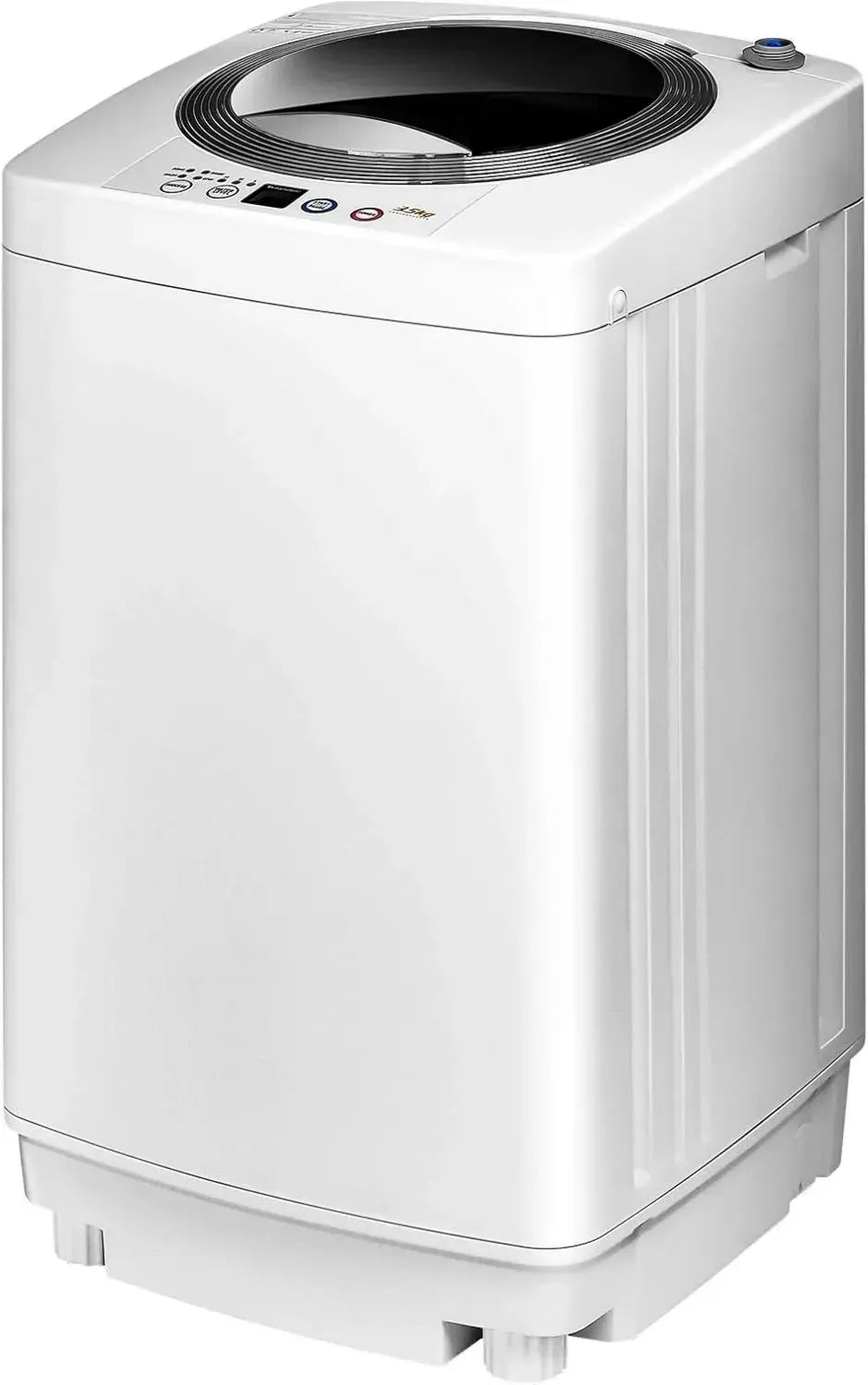 Mini Lave-Linge Automatique 3,5 kg avec Pompe et Panneau Tactile, Contrôle du Niveau d'Eau, Blanc